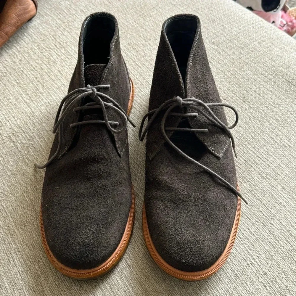 Frank Wright chocolate suede brown chuka boot sz 11 brand new